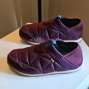 Teva Plum Quilted Slip-On Shoes